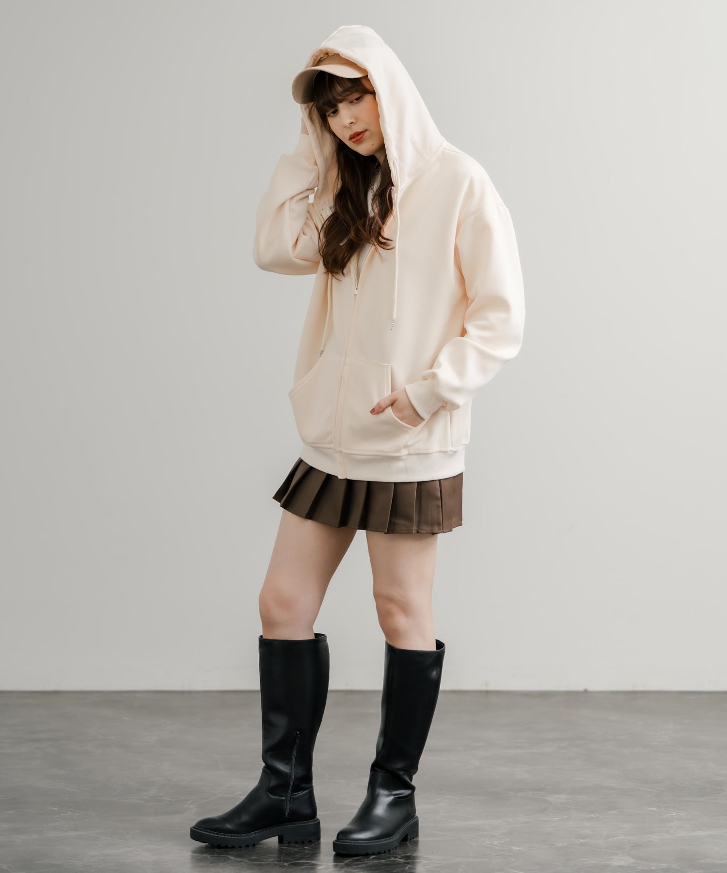 ロッキーモンロー Rocky Monroe プリーツスカート ミニ レディース ショート丈 膝上 Aライン チラ見え防止パンツ付き インナー付き ペチパンツ サイドファスナー 韓国 衣装 14953 （ブラック） ブラック
