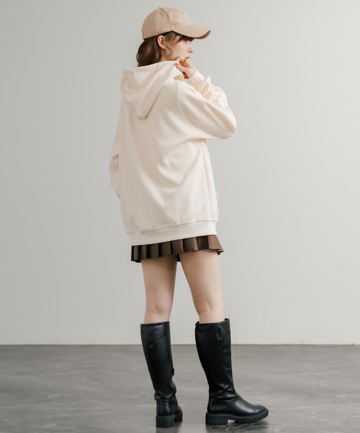 ロッキーモンロー Rocky Monroe パーカー フルジップ レディース トップス 無地 フーディー オーバーサイズ ルーズ リラックス ルームウェア ライトアウター 羽織り シンプル 14920 （ネイビー） ネイビー
