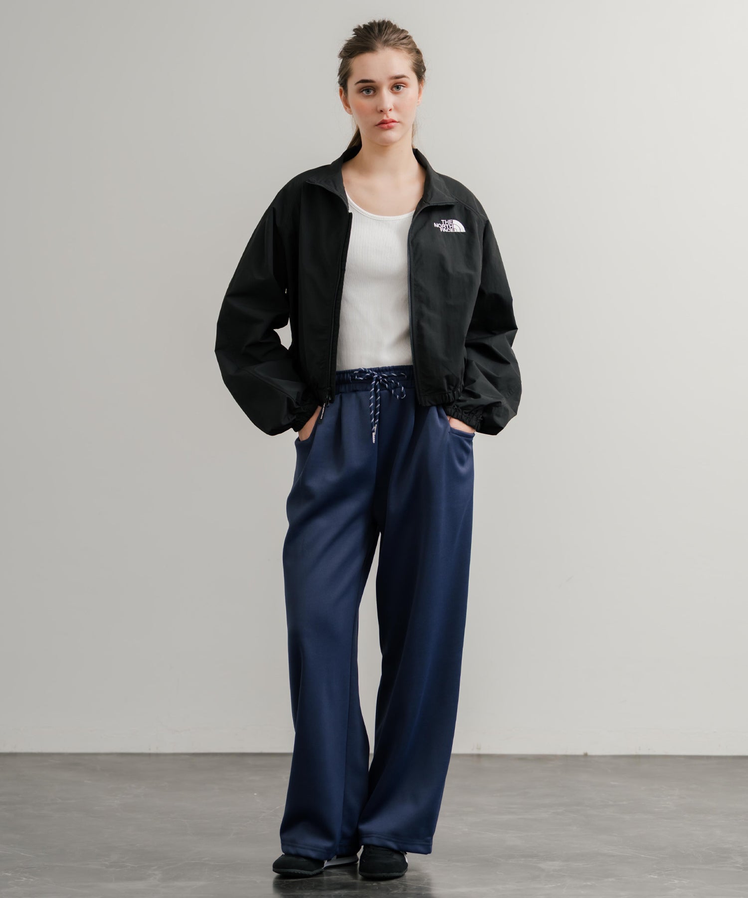 ロッキーモンロー Rocky Monroe スウェットパンツ イージー ワイド ルーズシルエット レディース ストレート 無地 ウエストゴム シンプル 韓国 Y2K スポーティー 部屋着 14918 （ホワイト） ホワイト