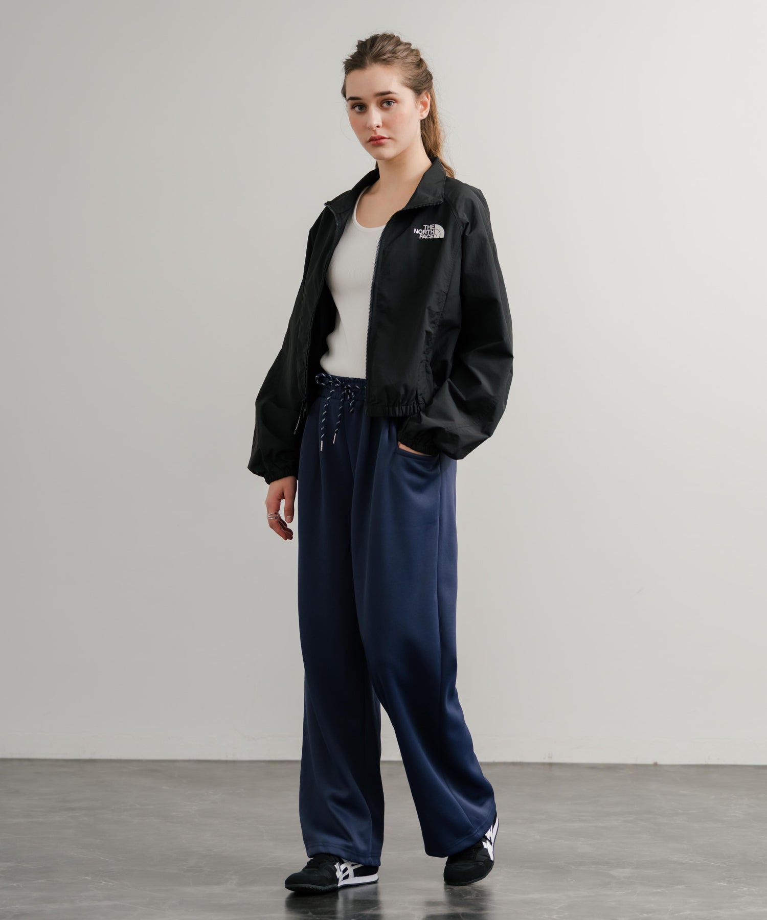 ロッキーモンロー Rocky Monroe スウェットパンツ イージー ワイド ルーズシルエット レディース ストレート 無地 ウエストゴム シンプル 韓国 Y2K スポーティー 部屋着 14918 （ホワイト） ホワイト