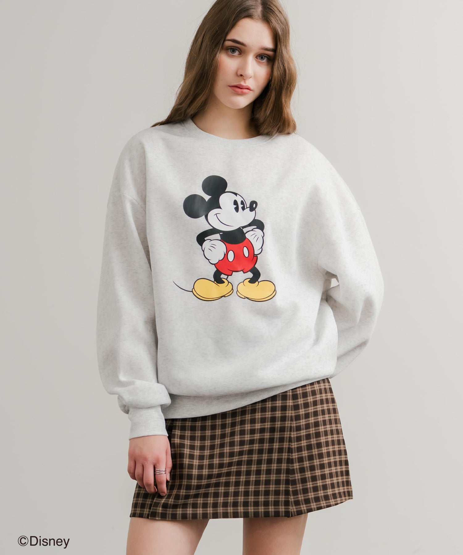 ロッキーモンロー Rocky Monroe DISNEY ディズニー ミッキーマウス スウェット トレーナー レディース メンズ 裏起毛 プリント キャラクター オーバーサイズ リラックス 14939 （B.D/グリーン） B.D/グリーン