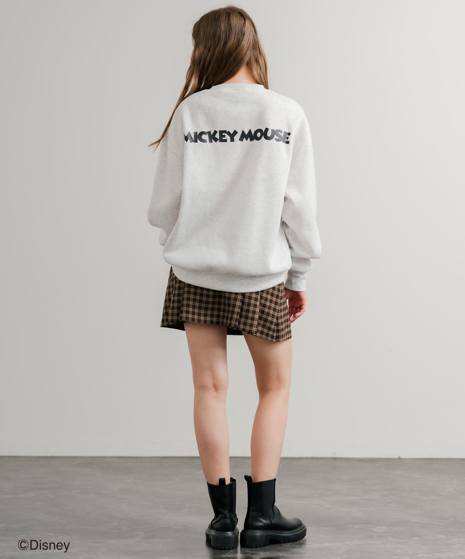 ロッキーモンロー Rocky Monroe DISNEY ディズニー ミッキーマウス スウェット トレーナー レディース メンズ 裏起毛 プリント キャラクター オーバーサイズ リラックス 14939 （B.D/グリーン） B.D/グリーン