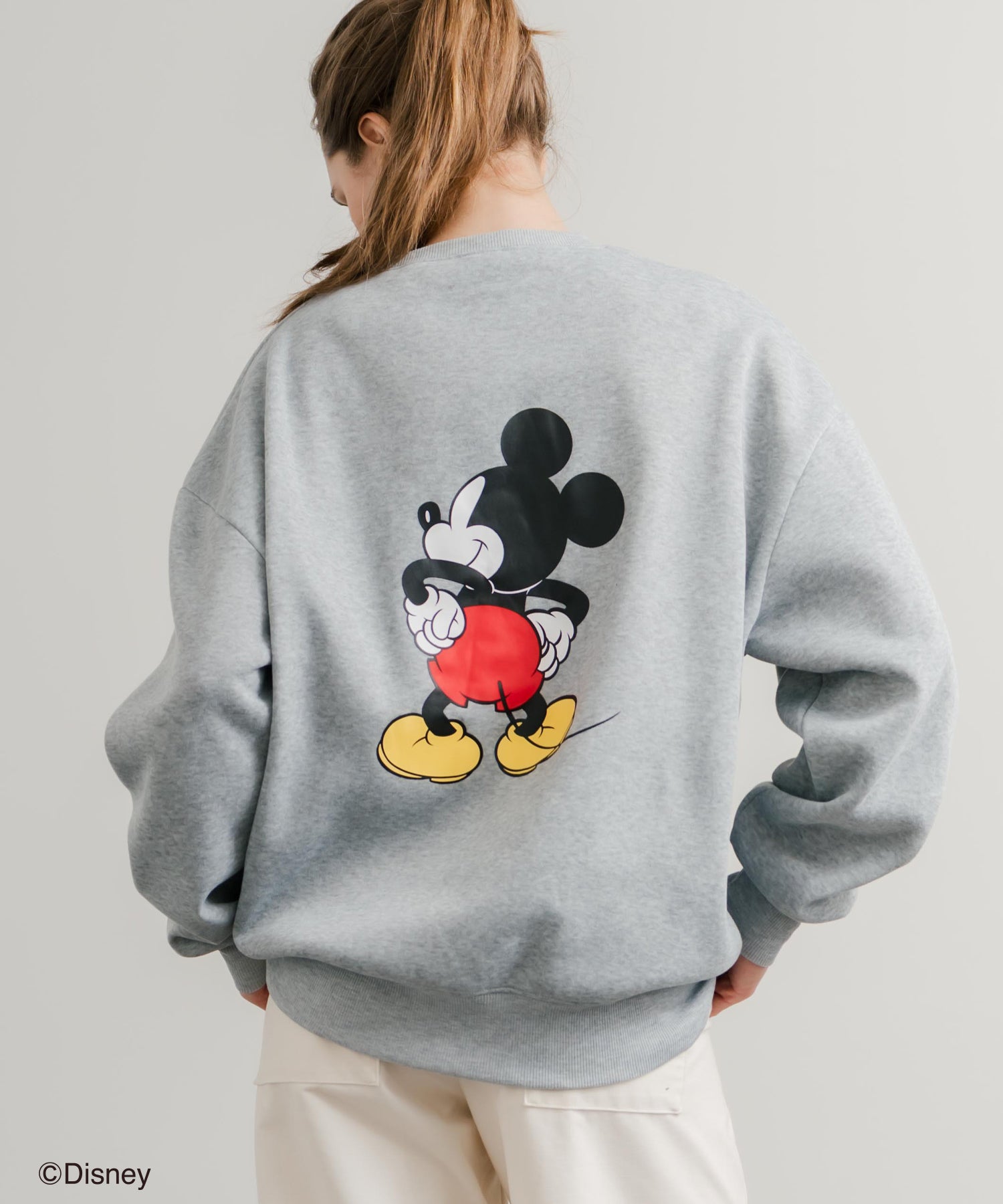 ロッキーモンロー Rocky Monroe DISNEY ディズニー ミッキーマウス スウェット トレーナー レディース メンズ 裏起毛 プリント キャラクター オーバーサイズ リラックス 14939 （B.D/グリーン） B.D/グリーン