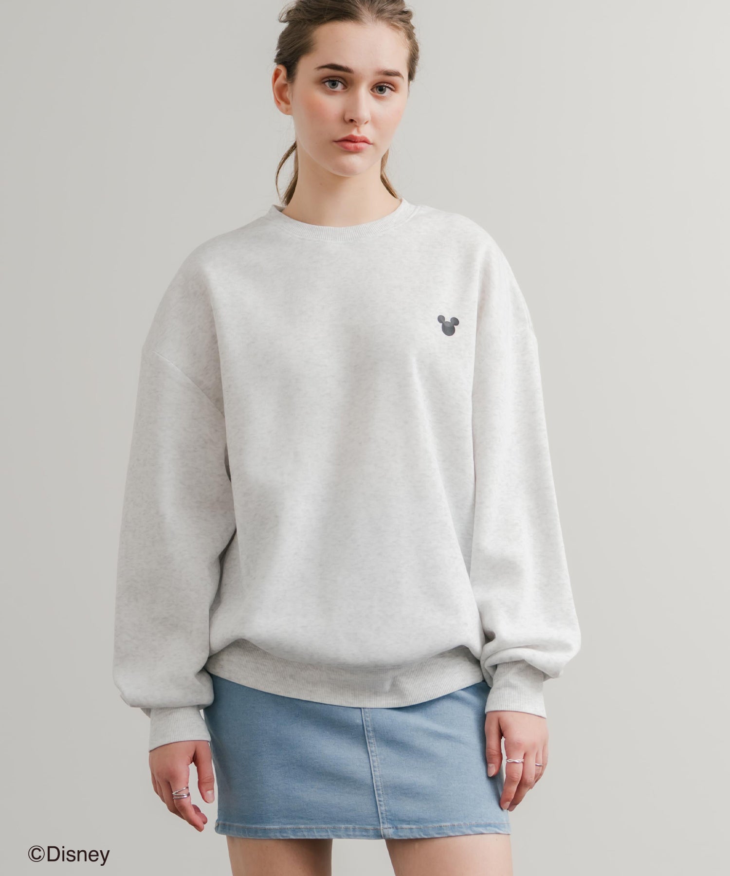 ロッキーモンロー Rocky Monroe DISNEY ディズニー ミッキーマウス スウェット トレーナー レディース メンズ 裏起毛 プリント キャラクター オーバーサイズ リラックス 14939 （B.D/グリーン） B.D/グリーン