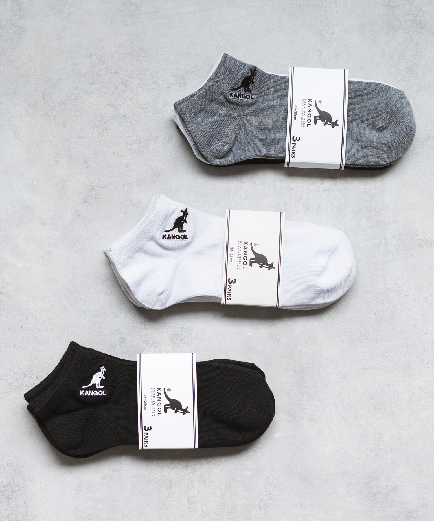 ロッキーモンロー Rocky Monroe KANGOL カンゴール ソックス 靴下 アンクル レディース 3P セット ロゴ 刺繍 通学 通勤 スポーツ スニーカー カジュアル ストリート 15686 （37.アソート） 37.アソート
