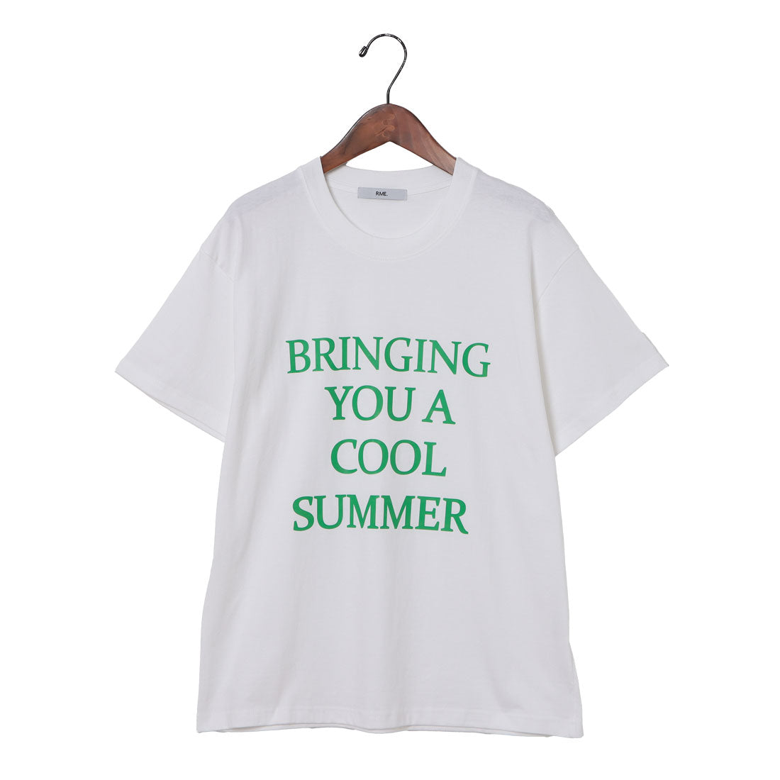 アールエムイー RME. グリーンロゴプリント半袖Tシャツ （WHITE） WHITE