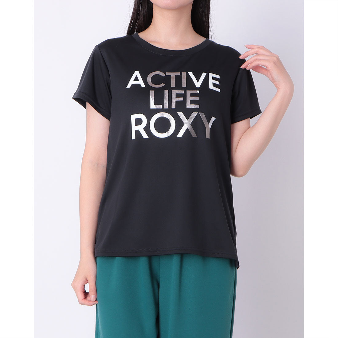 ロキシー ROXY ACTIVE LIFE TEE （ブラック） ブラック