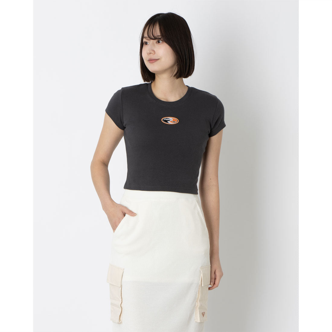 ロキシー ROXY ファン＆アライブ S/S TEE 半袖Tシャツ （ブラック） ブラック