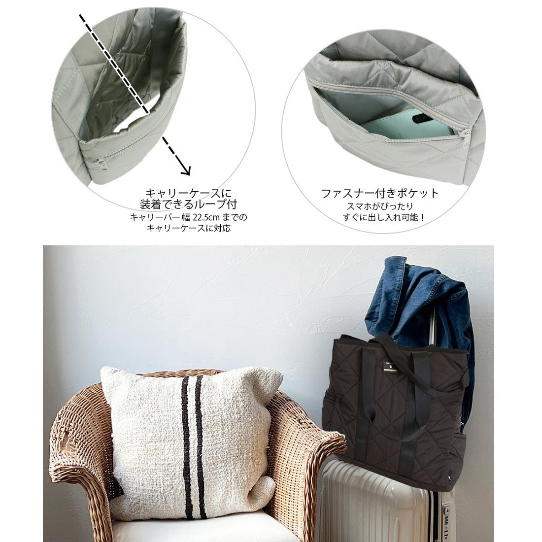 ルートート ROOTOTE 1162 大きめトートバッグ トラベル トリップ SC グランデボックス グリスン-A