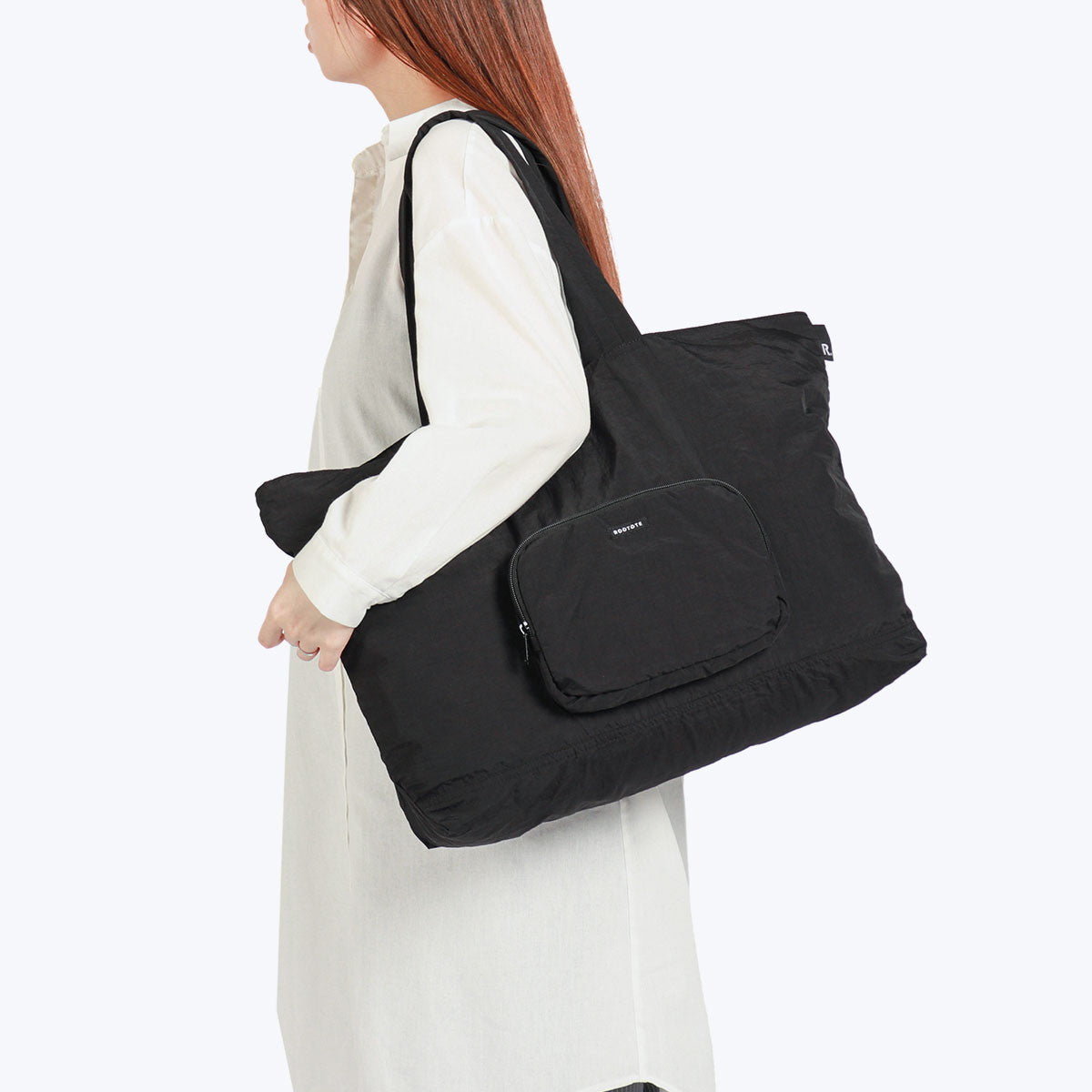 ルートート ROOTOTE トートバッグ レディース 大きめ ファスナー付き 軽量 A3 B4 A4 大容量 かわいい カジュアル ナイロン 旅行 パッカブル 撥水 無地 SN.GRANDE.パッカブル-B 1314 （GRAY） GRAY