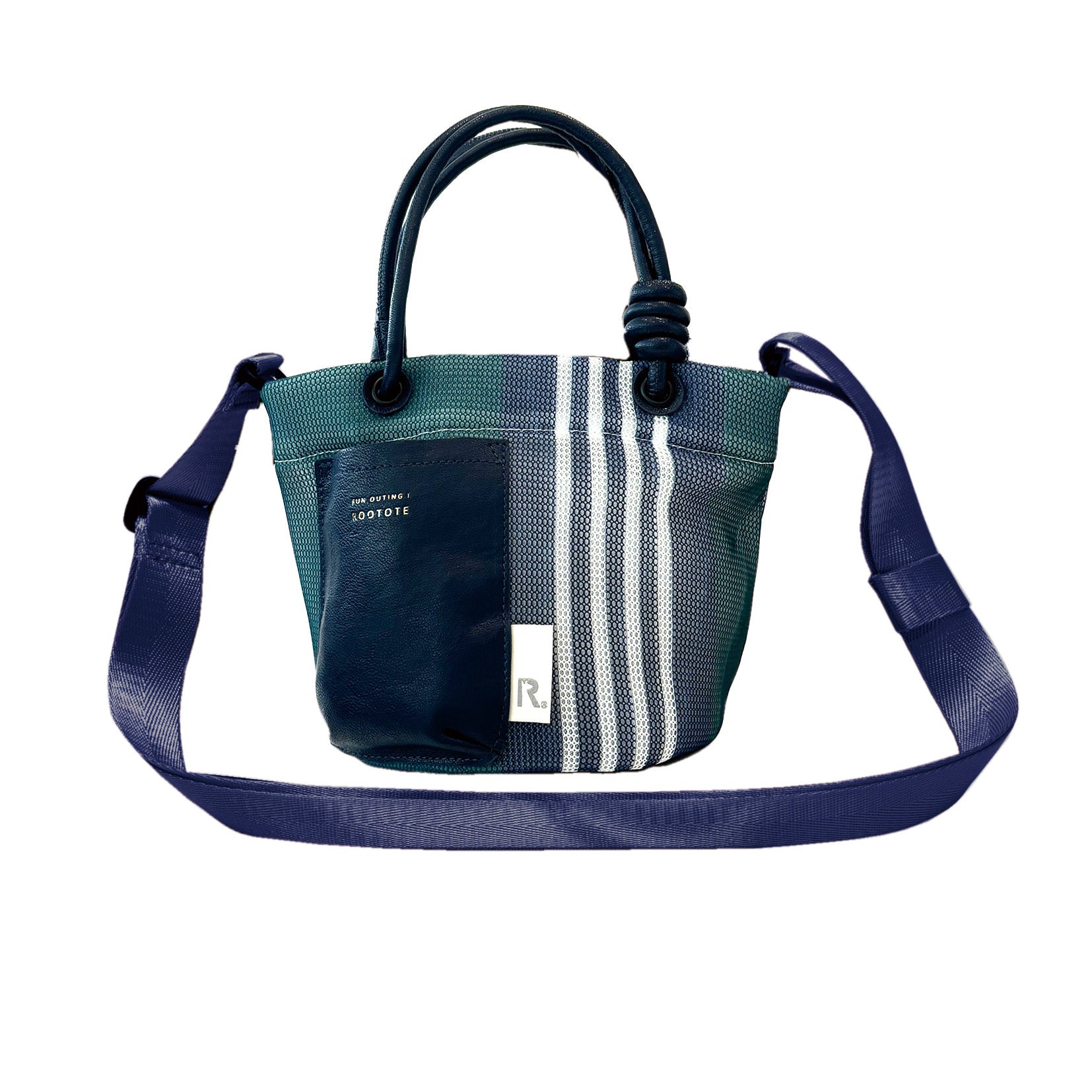 ルートート ROOTOTE フワフワ 軽量 メッシュ ヨコ型 ショルダー付 ミニ トートバッグ SC.ベビールー.ストライプ.ウエッファ-B 1085