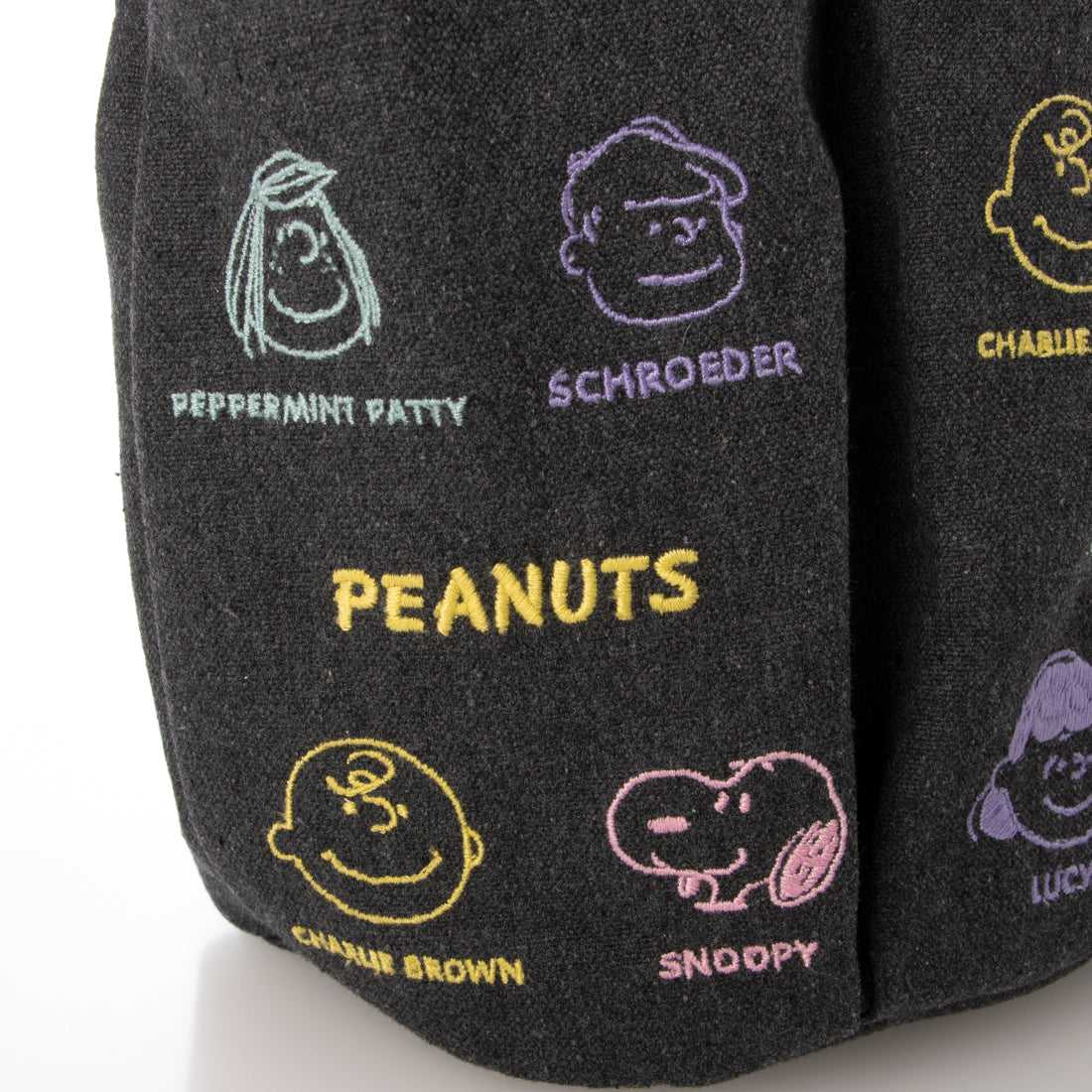 ルートート ROOTOTE スヌーピー 刺繍 ショルダー付 小さめ トートバッグ IP．デリ．ポケッツ．ピーナッツー0C 8421 （02 ダークグレー） 02 ダークグレー