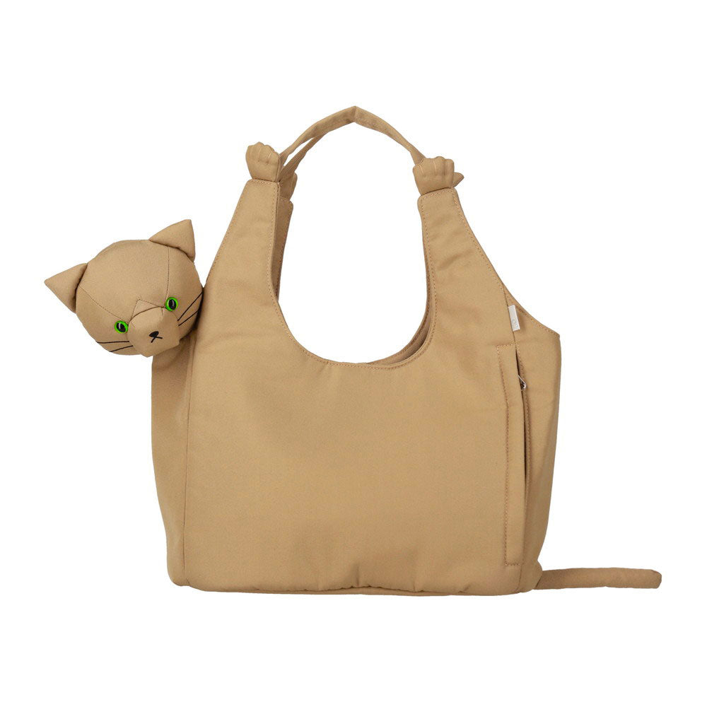 ルートート ROOTOTE 猫 ねこ 立体 顔付き トートバッグ EU.ラウンド.ブラブラネコ-A 1034 （02 キャメル） 02 キャメル