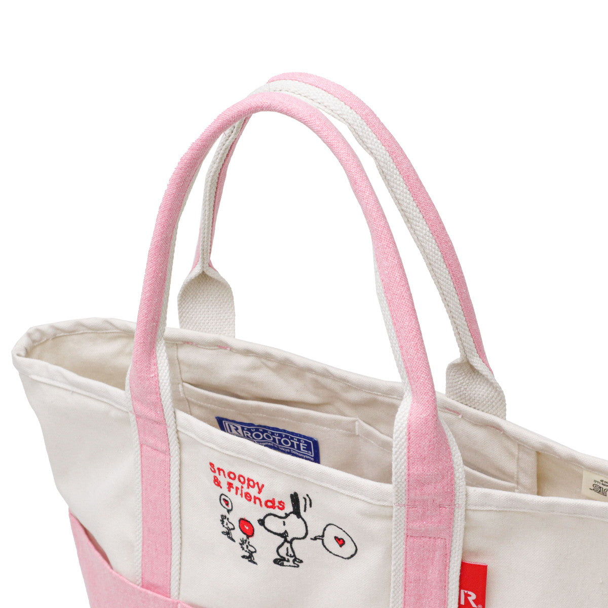 ルートート ROOTOTE トートバッグ レディース 大容量 スヌーピー 軽量 軽い 大人 女性 かわいい おしゃれ ピーナッツ キャラクター A4 リサイクルコットン IP.ミディアム.Peanuts-0D 8424 （JOECOOL） JOECOOL