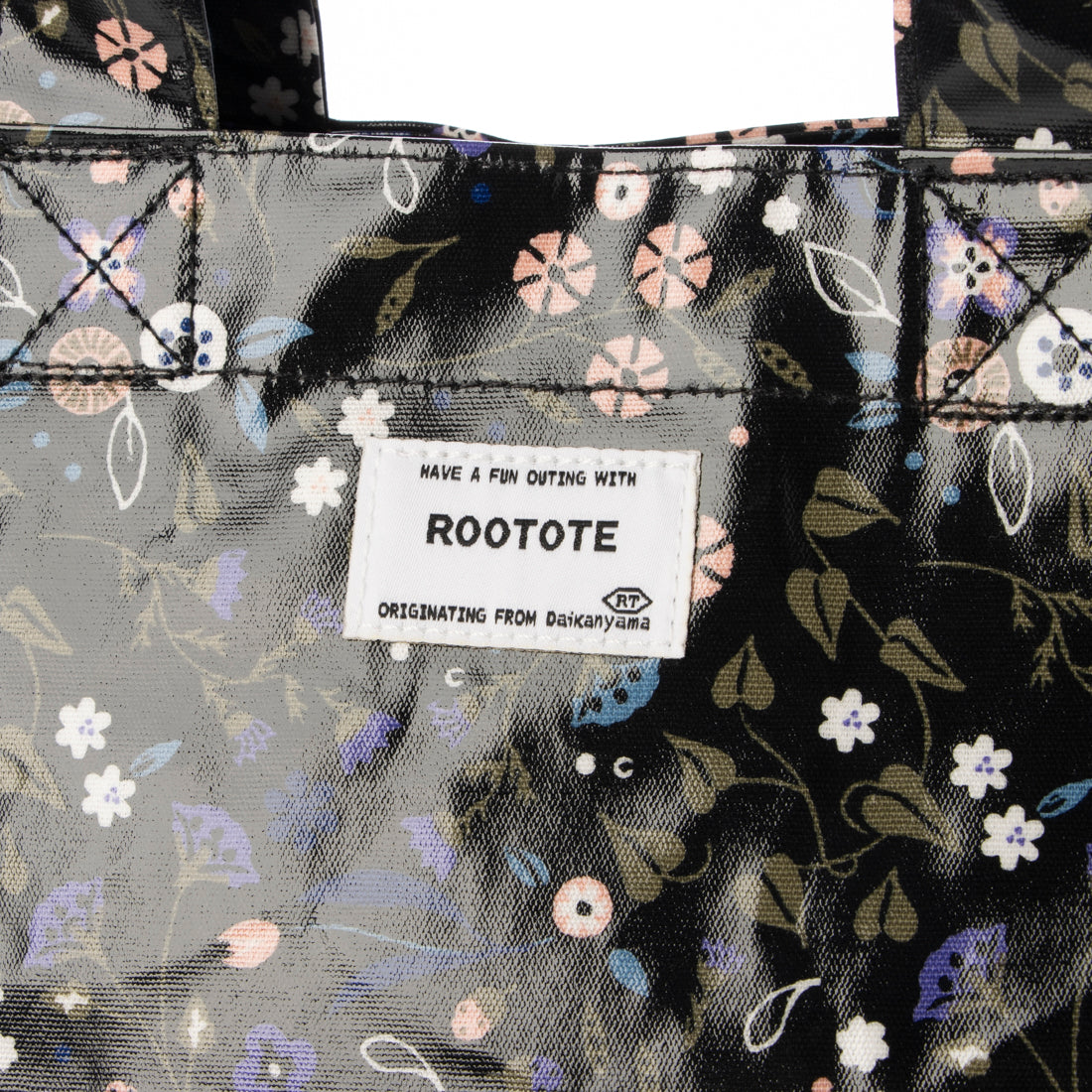 ルートート ROOTOTE トートバッグ レディース ヨコ型 表ラミネート加工 自立 EU.デリ.ラミネート-S 3603 （01 カタカタ） 01 カタカタ