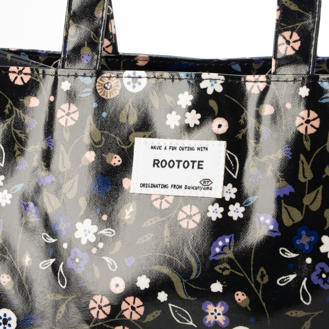 ルートート ROOTOTE トートバッグ レディース 小さめ 表ラミネート加工 ランチトート EU.スクエア.ラミネート-S 3601 （01 カタカタ） 01 カタカタ