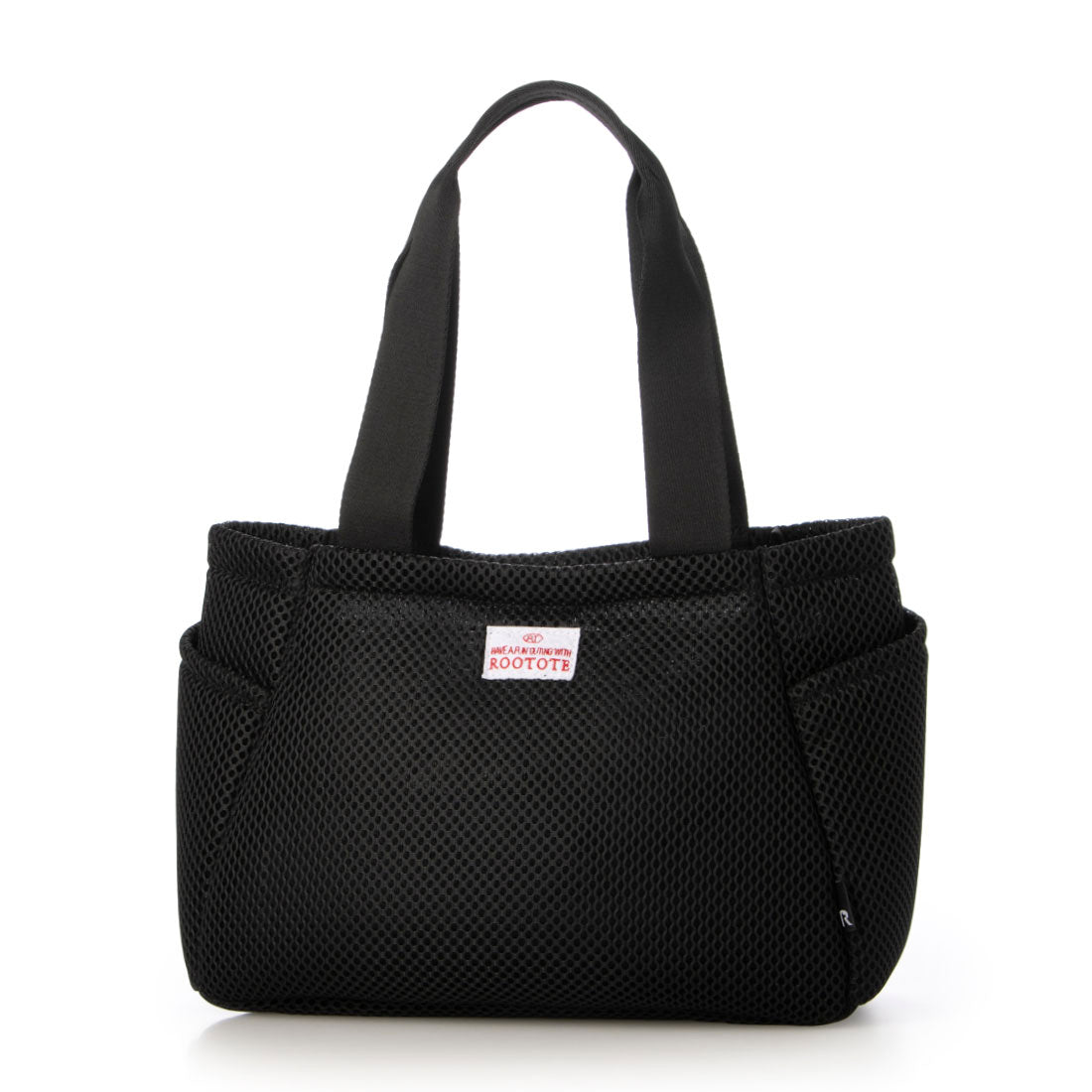 ルートート ROOTOTE トートバッグ レディース 動く仕切り付き 小さめ メッシュ 軽量 SN.デリ.パルーティ.ウエッファ-A 3672 （03 ブラック） 03 ブラック