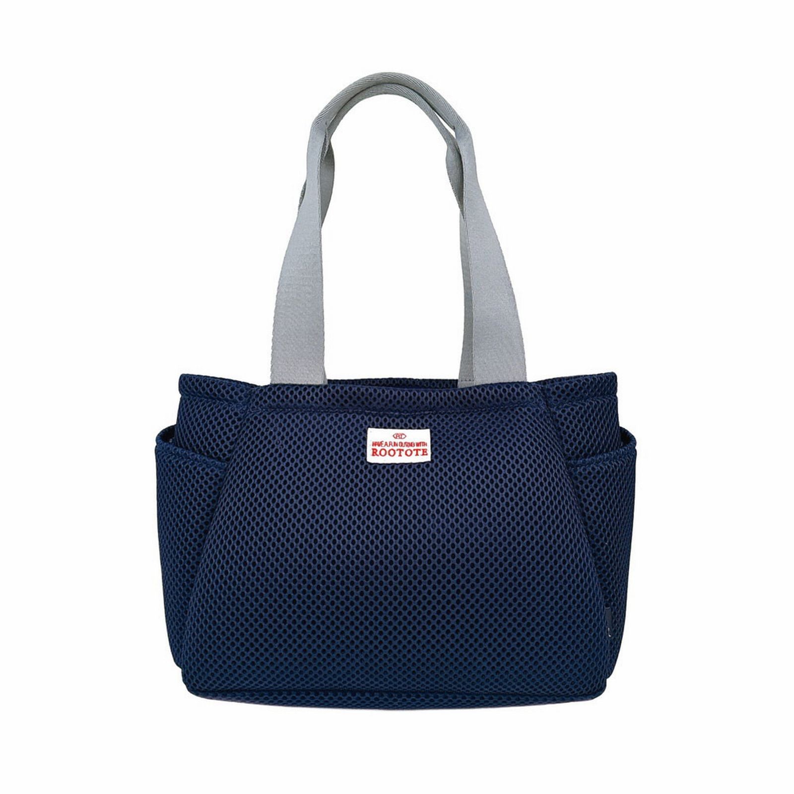 ルートート ROOTOTE トートバッグ レディース 動く仕切り付き 小さめ メッシュ 軽量 SN.デリ.パルーティ.ウエッファ-A 3672 （01 ネイビー） 01 ネイビー