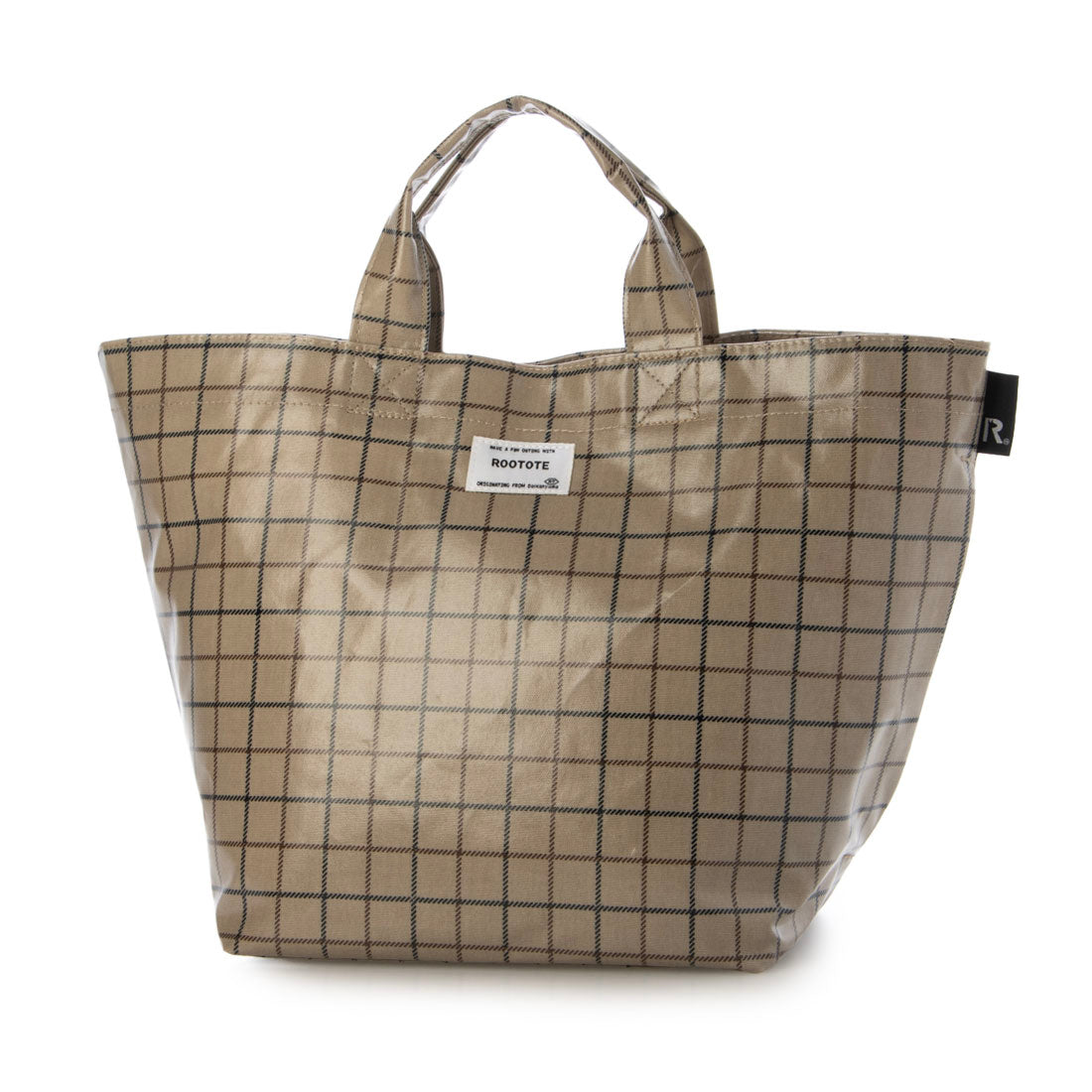ルートート ROOTOTE トートバッグ レディース ヨコ型 表ラミネート加工 自立 EU デリ ラミネート-T 3608 （04 チェック・ベージュ） 04 チェック・ベージュ