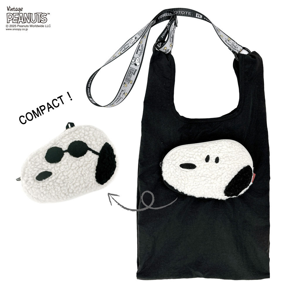 ルートート ROOTOTE トートバッグ レディース スヌーピー モチーフ 折りたたみ可能 ショルダー付 エコバッグ IP ルーショッパー ピーナッツ-0P 8458 （02 ジョー・クール） 02 ジョー・クール