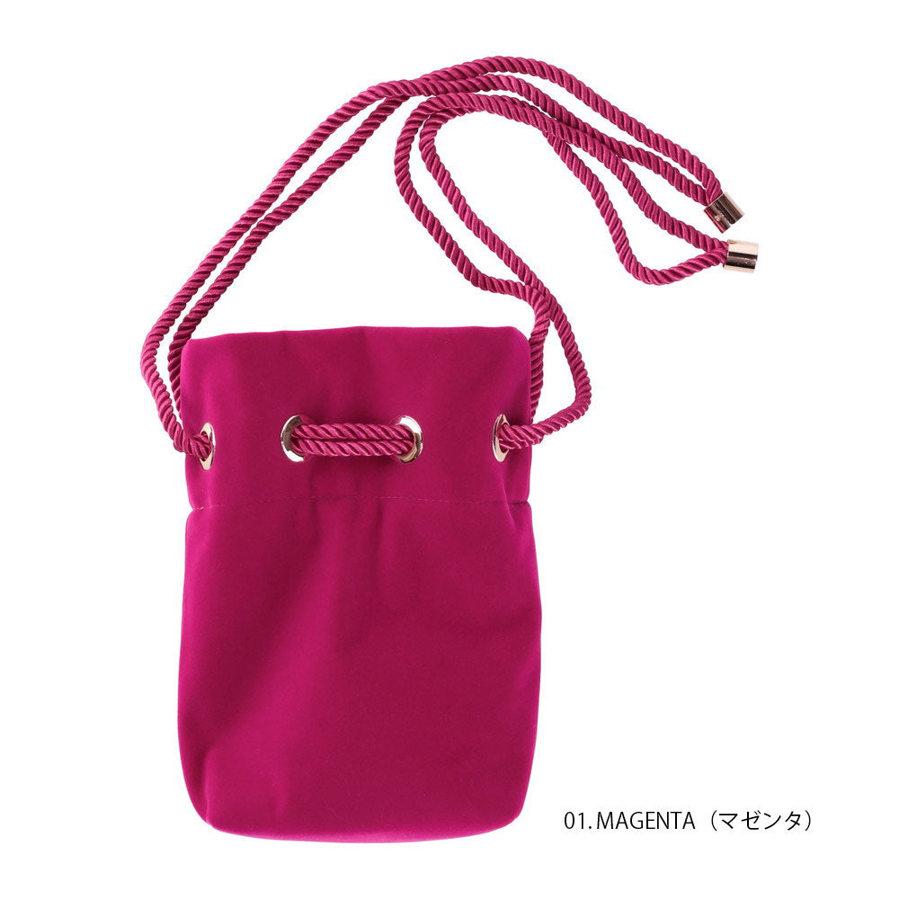 ルートート ROOTOTE ミニショルダーバッグ ポシェット 斜め掛け ベビールー.ベロア チェーン-A 0671 （01 MAGENTA） 01 MAGENTA