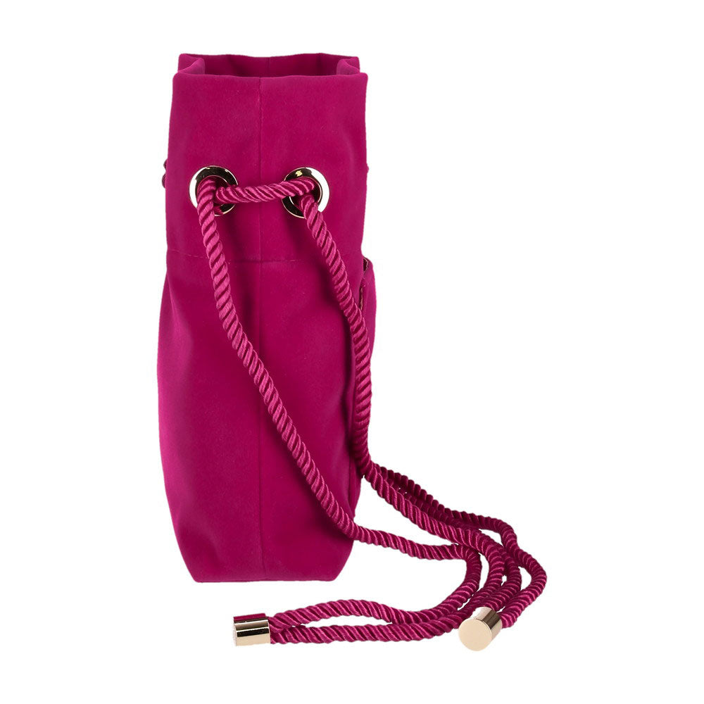 ルートート ROOTOTE ミニショルダーバッグ ポシェット 斜め掛け ベビールー.ベロア チェーン-A 0671 （01 MAGENTA） 01 MAGENTA