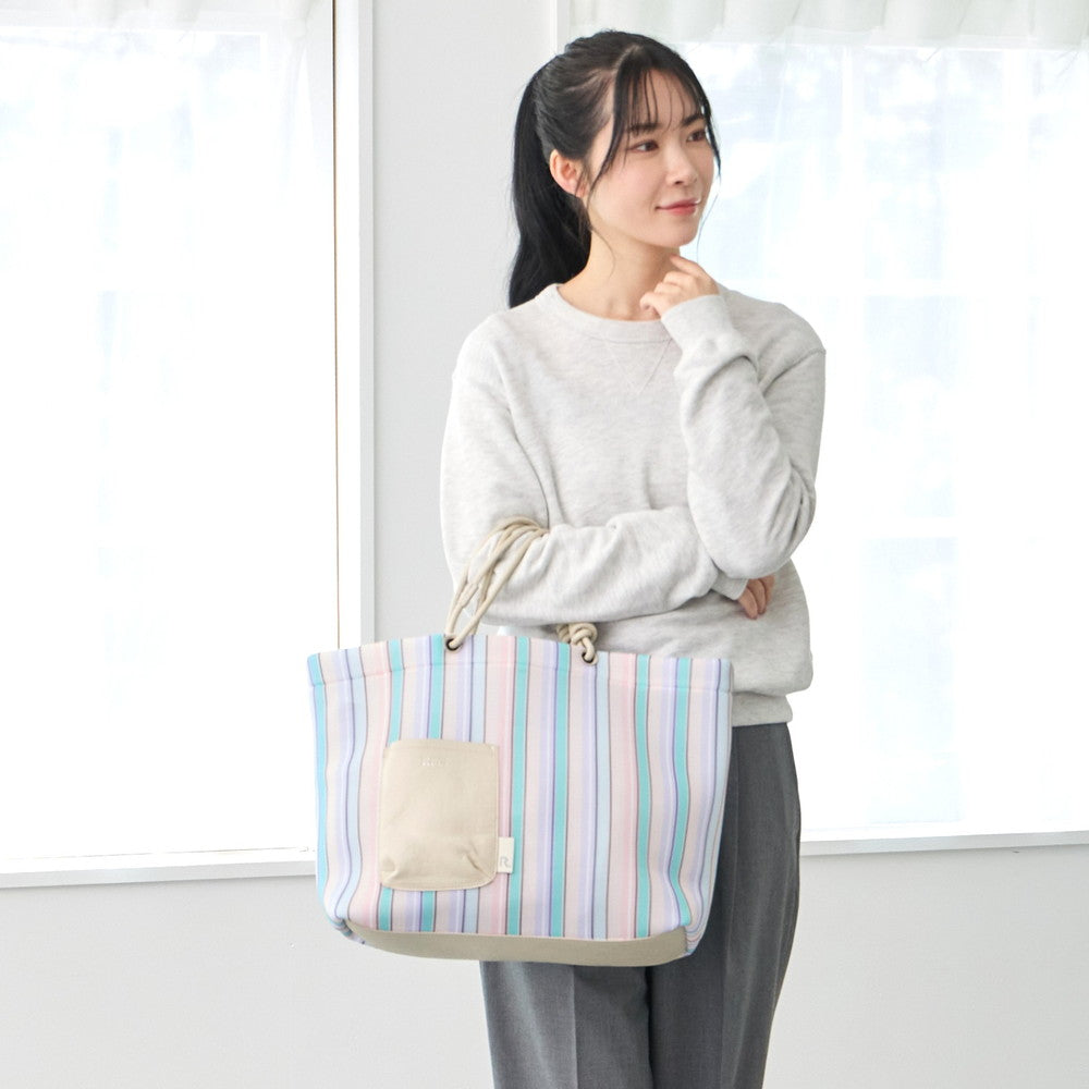ルートート ROOTOTE トートバッグ レディース メッシュ 大きめ A4 ヨコ型 手提げ 軽量 SC.ミディアム.ウエッファ-C 3564 （03 マシュマロ） 03 マシュマロ