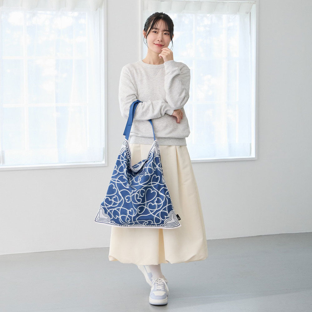 ルートート ROOTOTE トートバッグ レディース スカーフ エコバッグ 軽量 リボン LT.タブロー50.ガーリー-A 3655 （01 リボン ブラック） 01 リボン ブラック