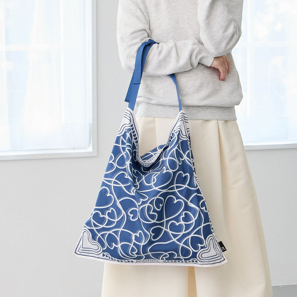 ルートート ROOTOTE トートバッグ レディース スカーフ エコバッグ 軽量 リボン LT.タブロー50.ガーリー-A 3655 （01 リボン ブラック） 01 リボン ブラック