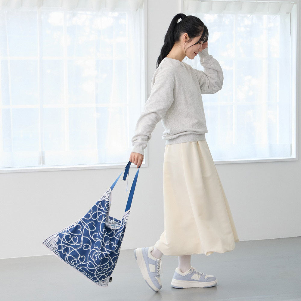 ルートート ROOTOTE トートバッグ レディース スカーフ エコバッグ 軽量 リボン LT.タブロー50.ガーリー-A 3655 （01 リボン ブラック） 01 リボン ブラック