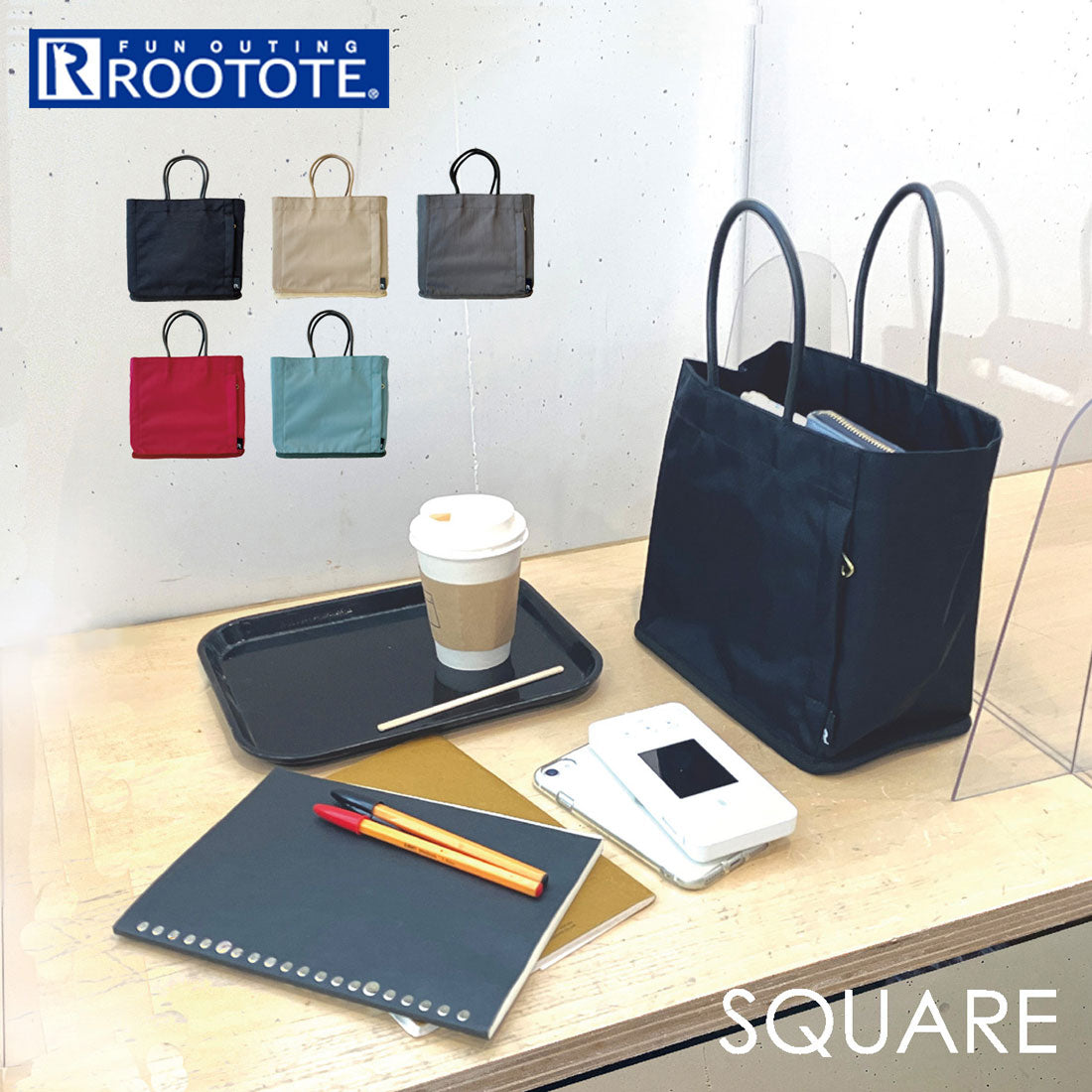 ルートート ROOTOTE ルートート トートバッグ 3069 ROOTOTE 通販 トートバック 小さめ ミニトート レディース 紙袋風 バッグ （CBLUE） CBLUE