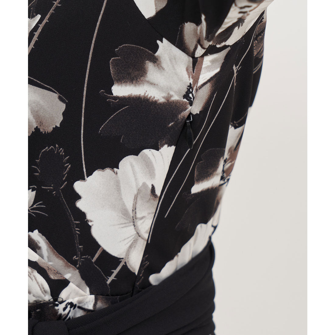 Royal Party Mixed Material Wrap Shirt Dress