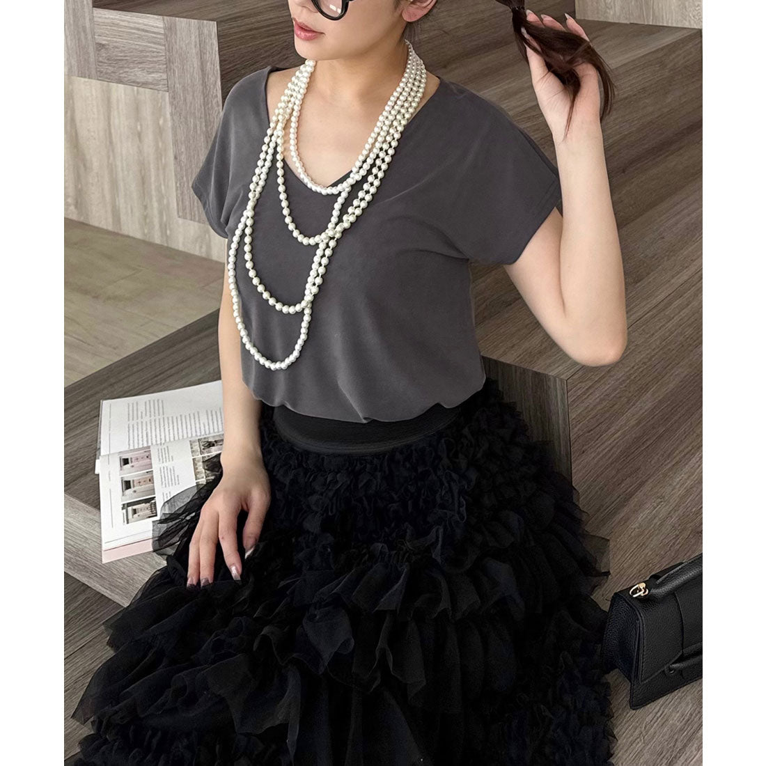 ロイヤルパーティー ROYAL PARTY シンプルTシャツ （グレー） グレー