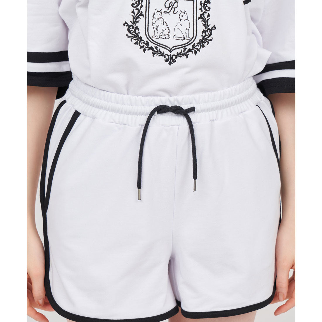 ロイヤルパーティー ROYAL PARTY 配色カットショートパンツ （ブラック） ブラック