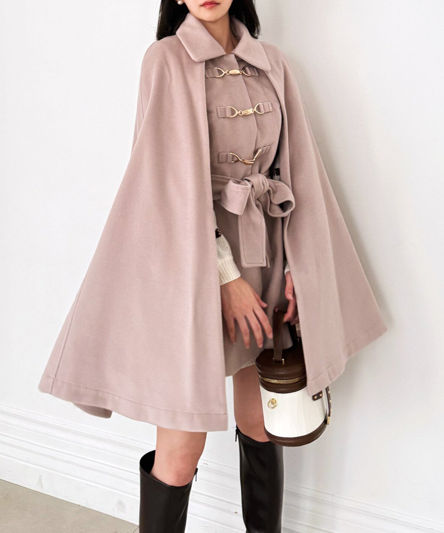 Royal Party Bit-Attached Cape Coat