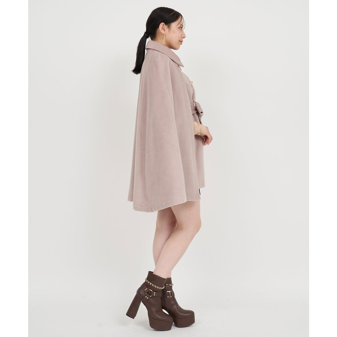 Royal Party Bit-Attached Cape Coat