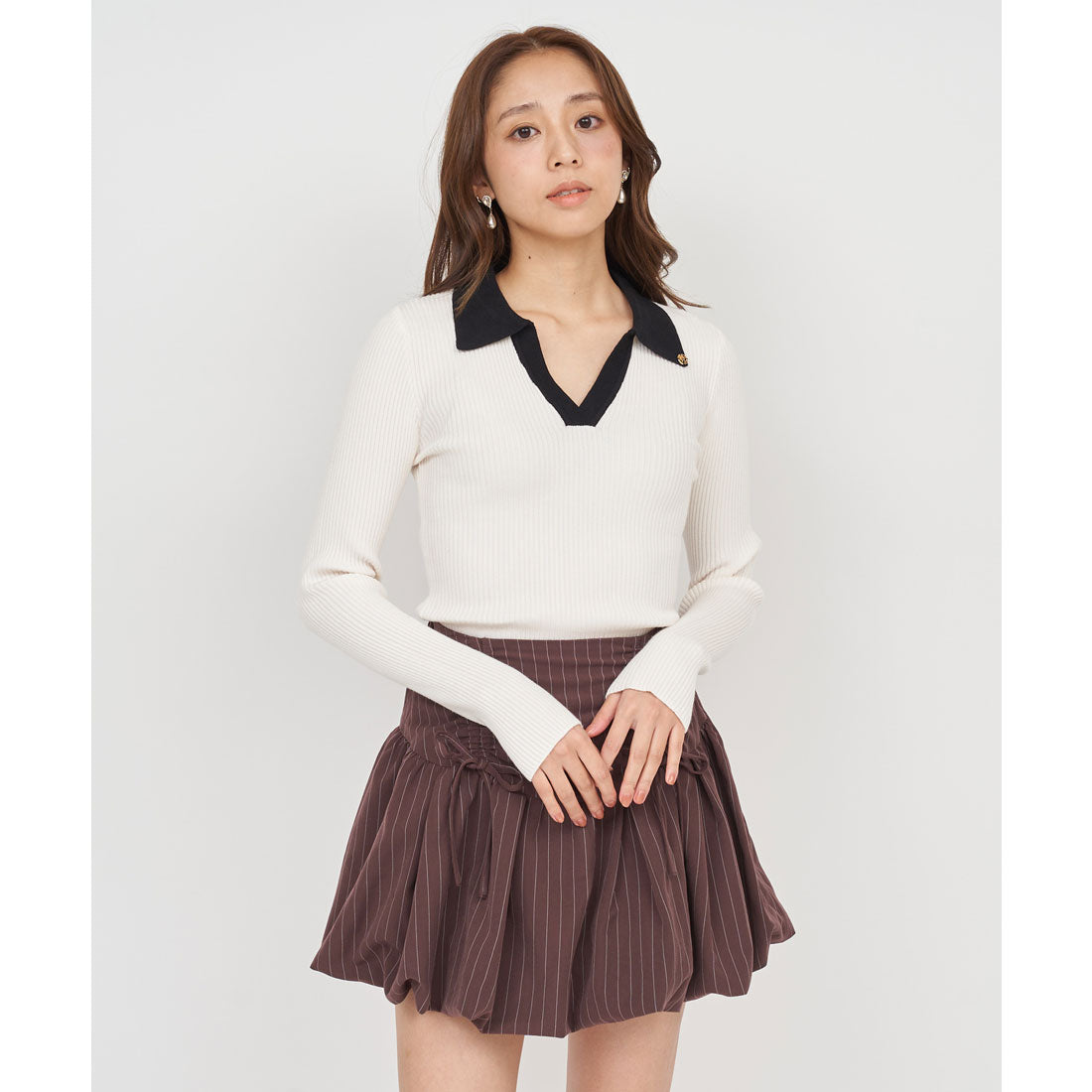 ロイヤルパーティ Royal Party Washable Skipper Knit Top
