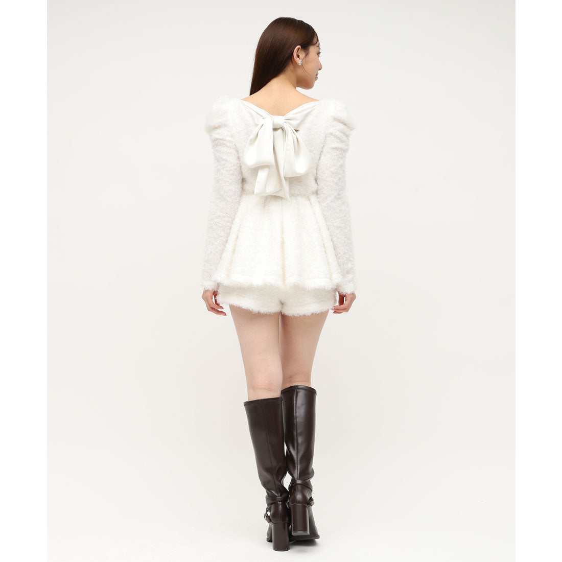 ロイヤルパーティー ROYAL PARTY カールボア長袖ペプラムトップス （ベージュ） ベージュ