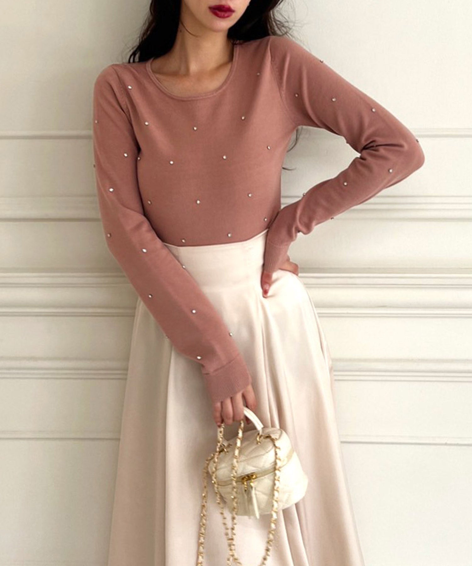 ROYAL PARTY Sparkly Jewel Knit Top