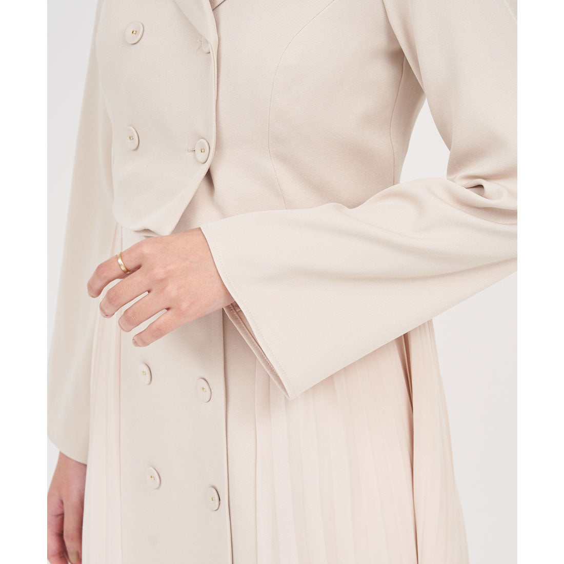 ROYAL PARTY Many Way Pleated Long Coat