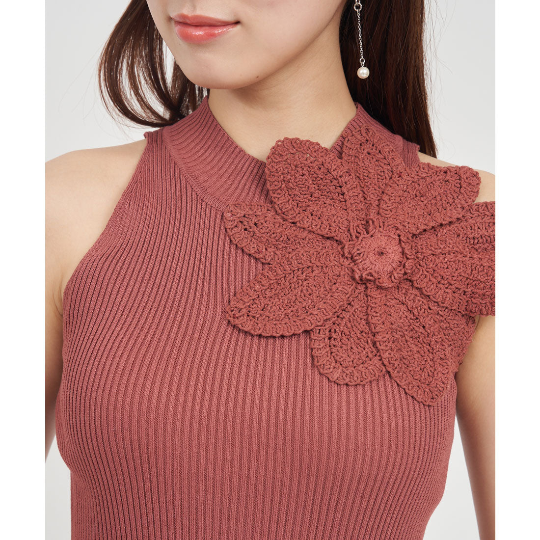 Royal Party Crochet Corsage Amesteri Top