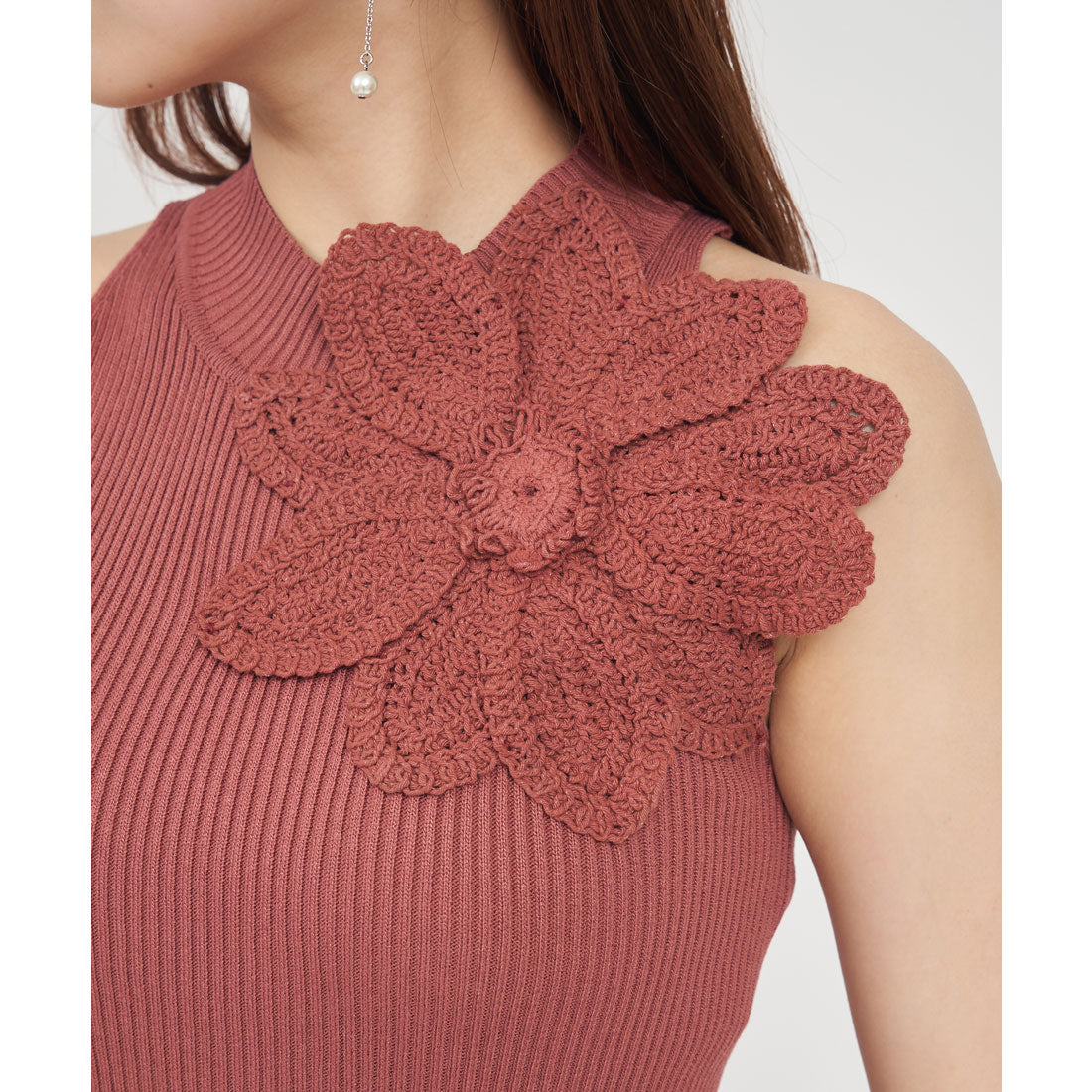Royal Party Crochet Corsage Amesteri Top