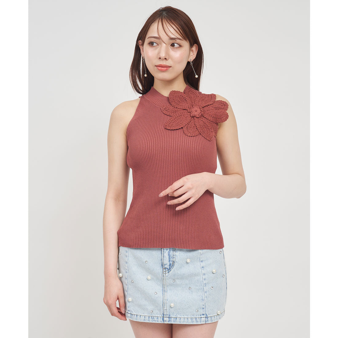 Royal Party Crochet Corsage Amesteri Top