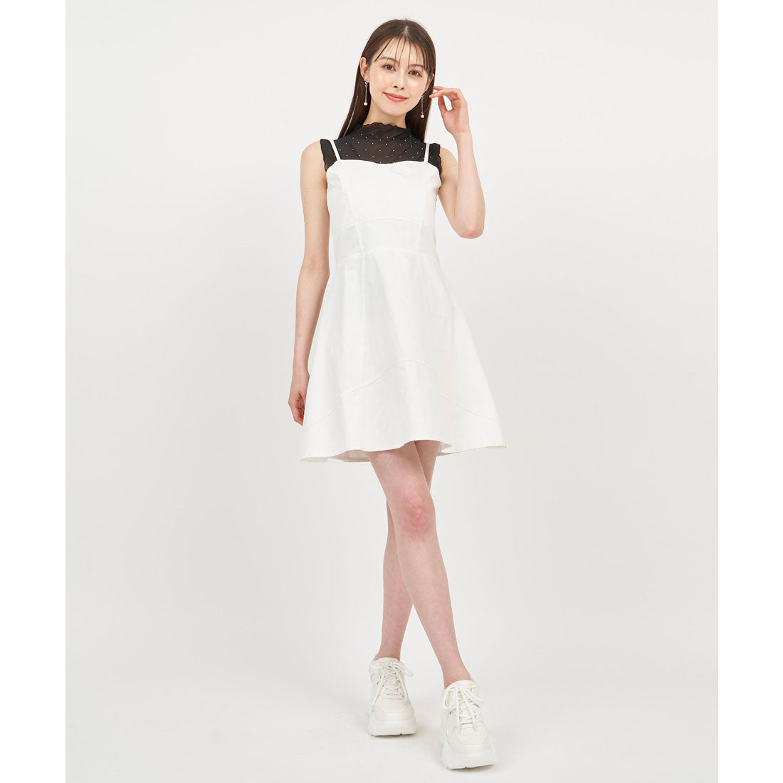 Royal Party Camisole Flare Mini Dress