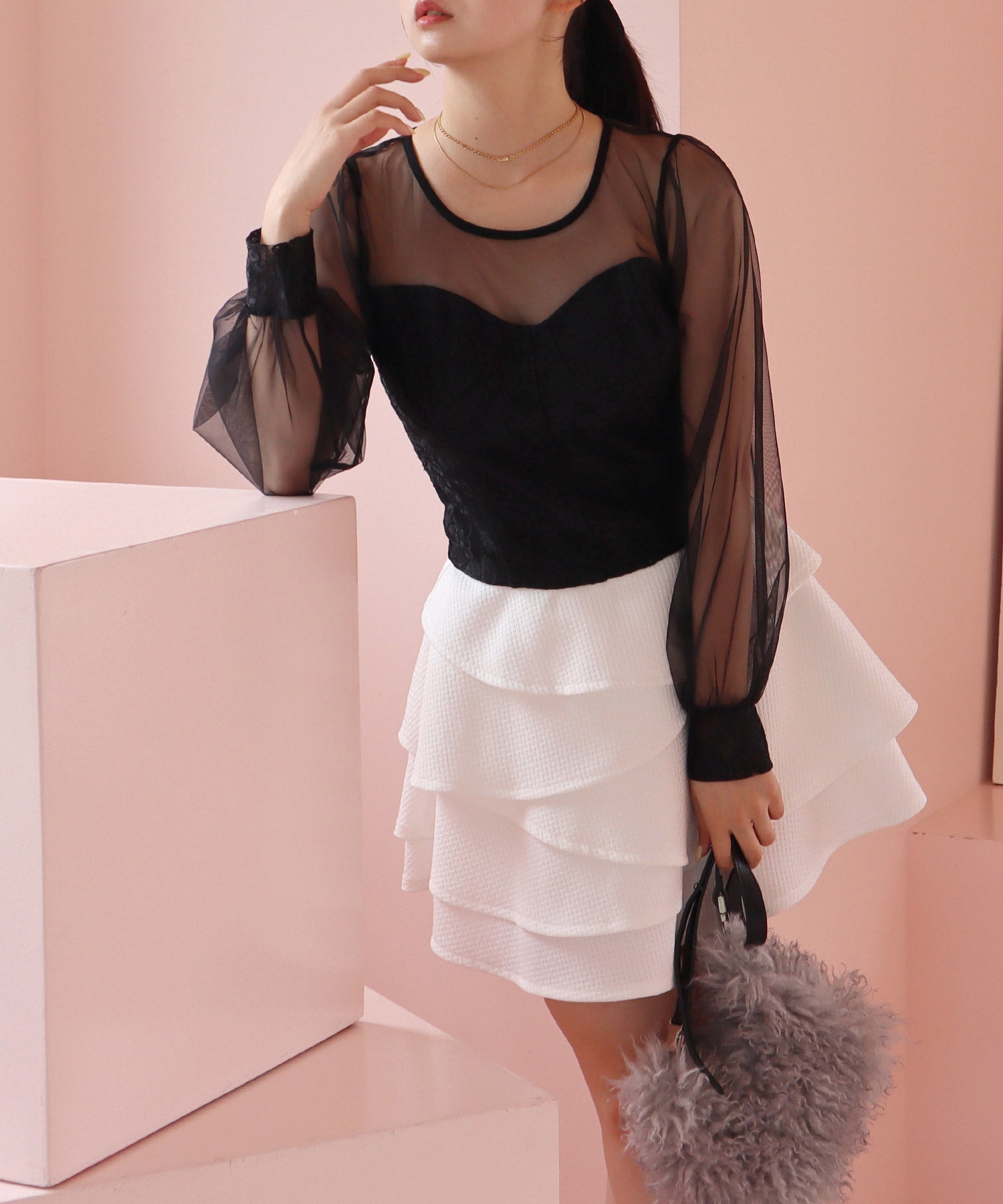 Royal Party Tiered Ruffle Mini Skirt