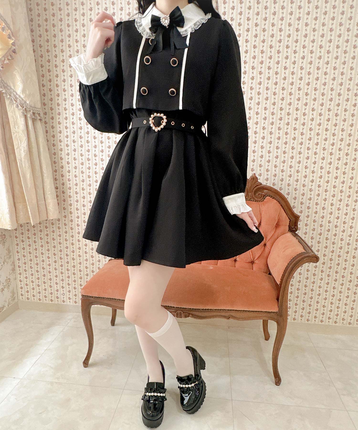 ロジータ ROJITA ツーピー風ダブルボタンワンピース