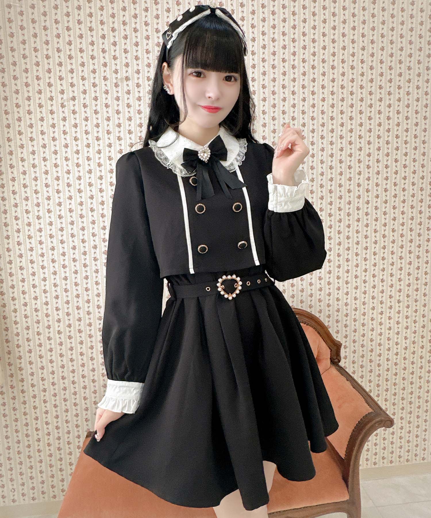ロジータ ROJITA ツーピー風ダブルボタンワンピース