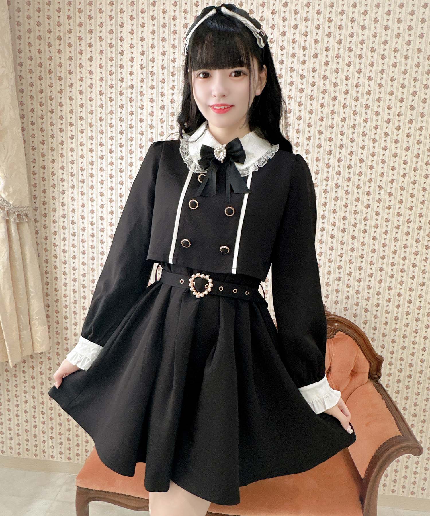 ロジータ ROJITA ツーピー風ダブルボタンワンピース