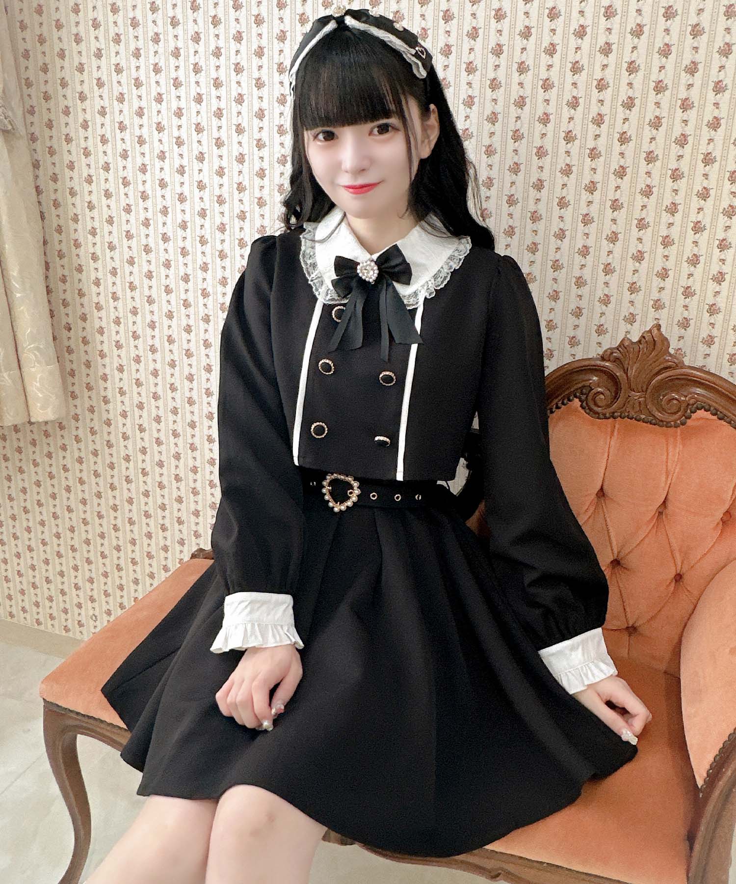 ロジータ ROJITA ツーピー風ダブルボタンワンピース