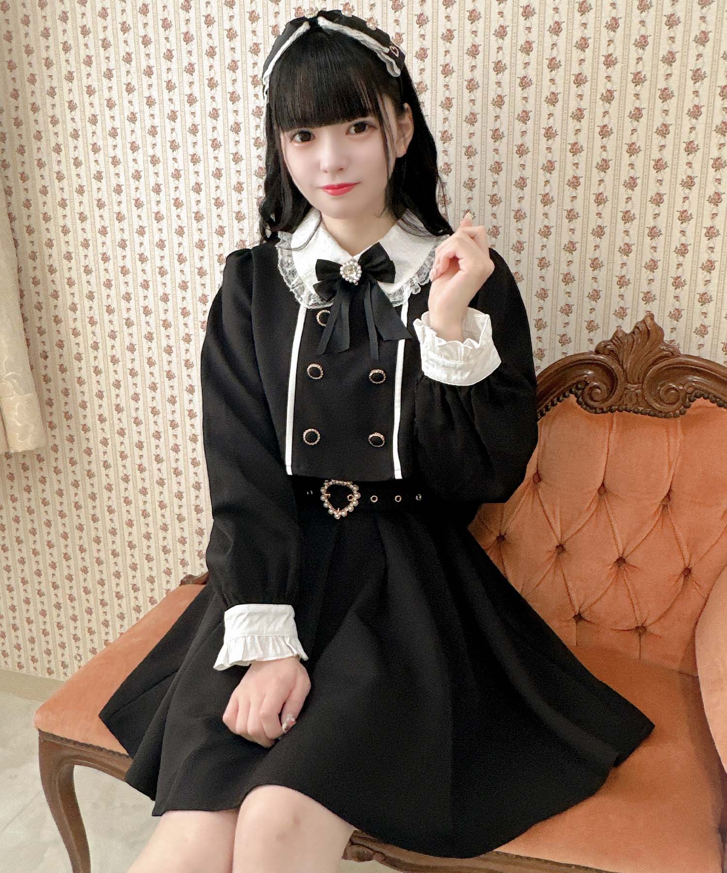 ロジータ ROJITA ツーピー風ダブルボタンワンピース